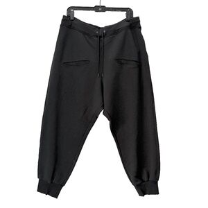 NWT $345 Y-3 Yohji Yamamoto Black Pocket Pouch Crop Joggers Sweatpants sz L